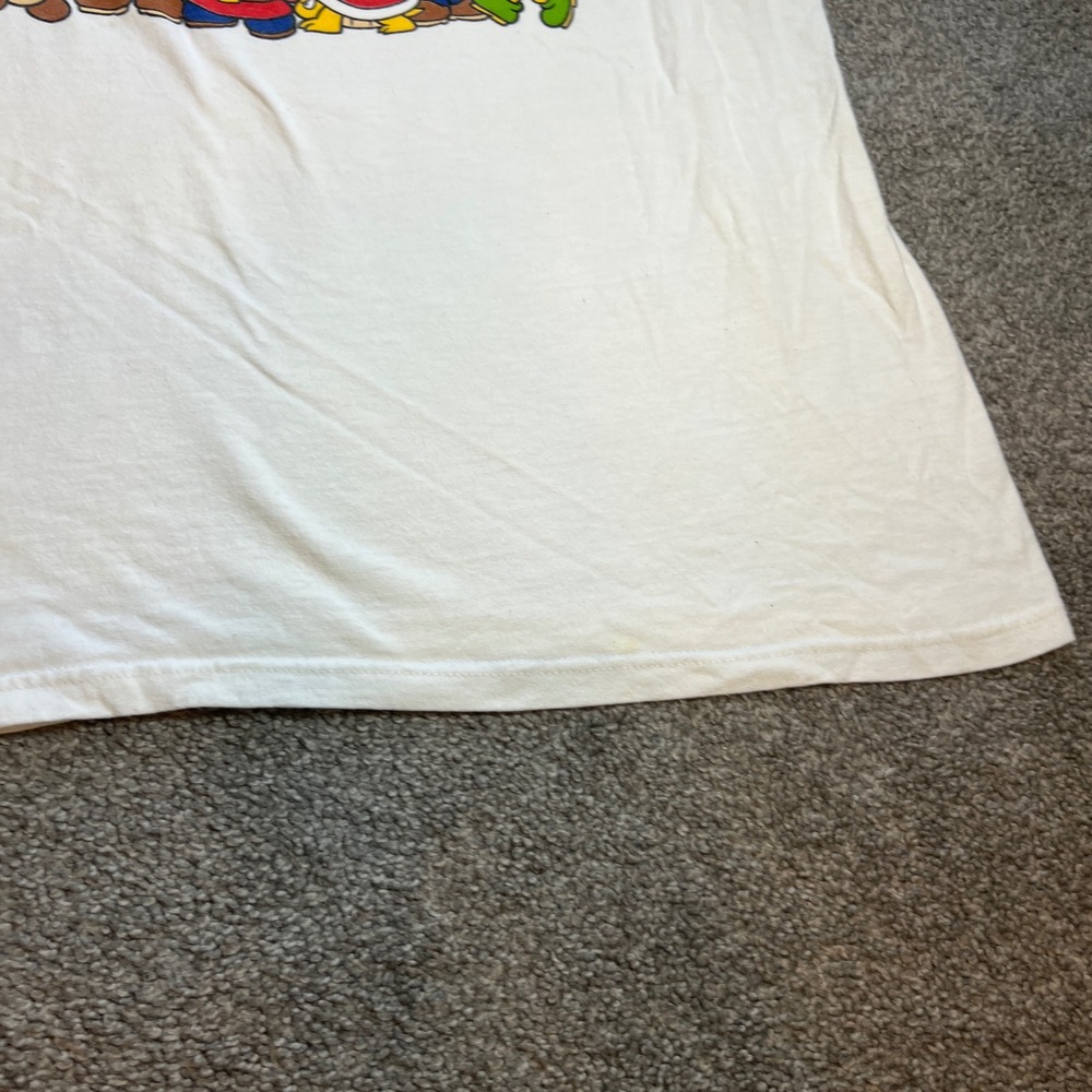 Nintendo Super Mario Bros Graphic shirt Men Large White Retro Character Print - Picture 4 of 13